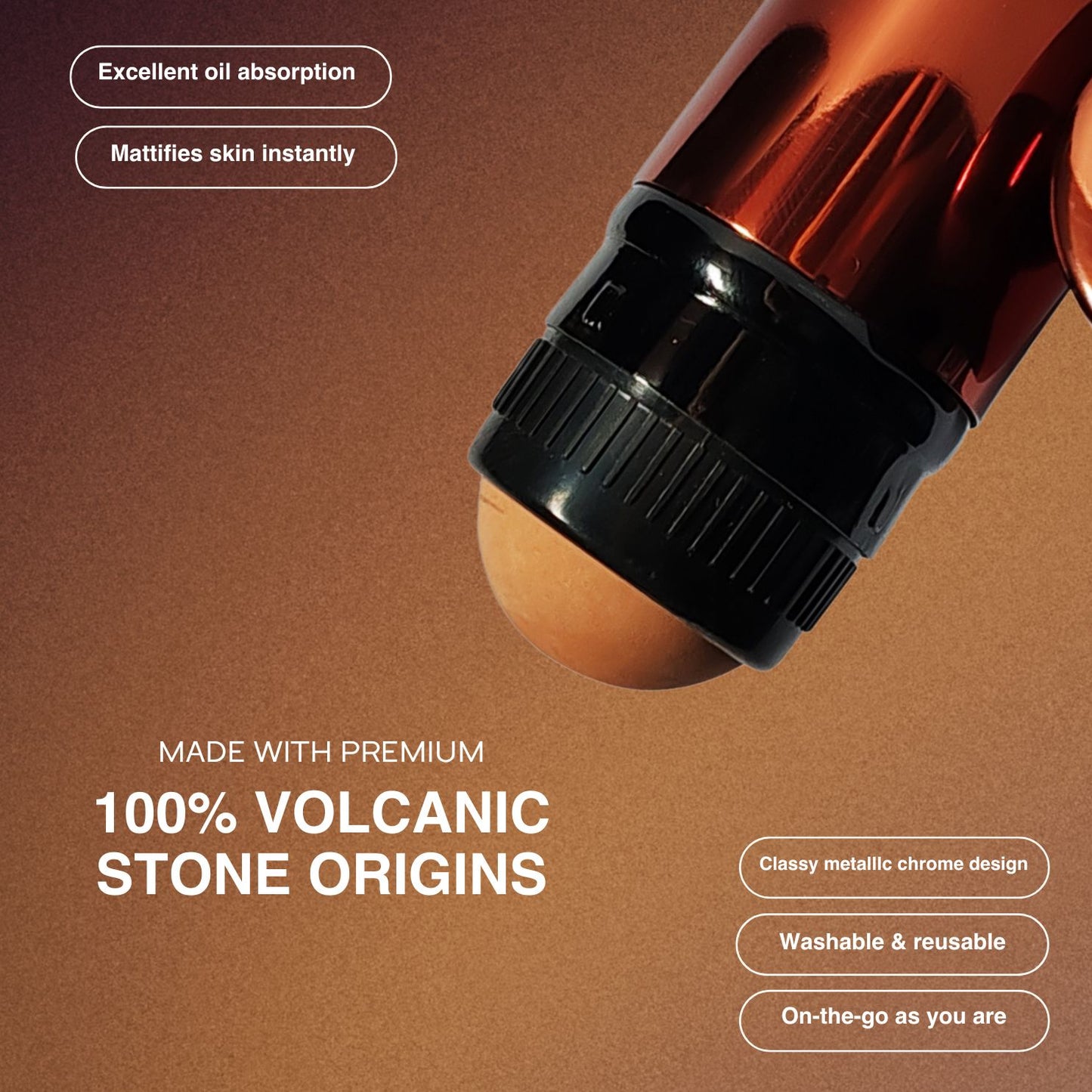 Noah Volcanic Oil Roller Duo (High oil absorption power, Premium quality, 2 rollers in one)