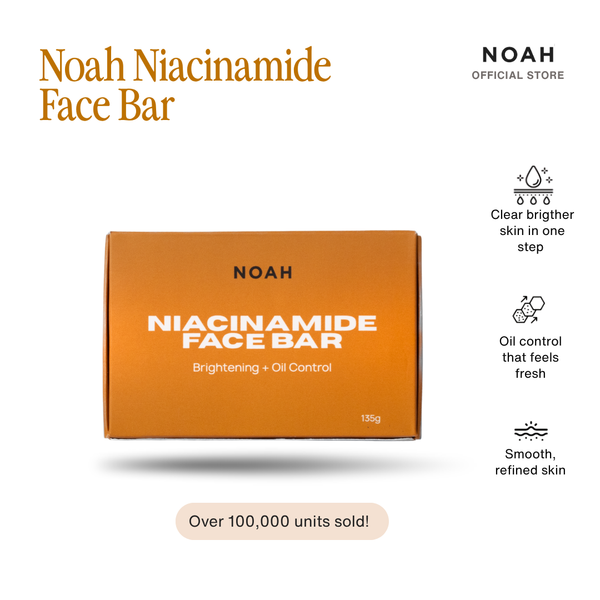Noah Niacinamide Face Bar 135g (Cleanser For All Skin Types) - Removes Pimple Marks, Glowing Skin