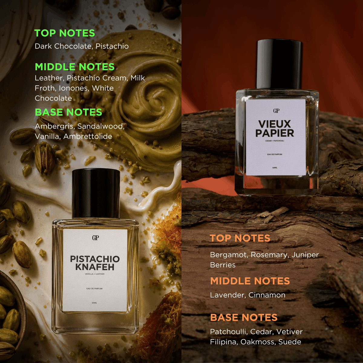 GP Layer No.01: Vieux Papier x Pistachio Knafe