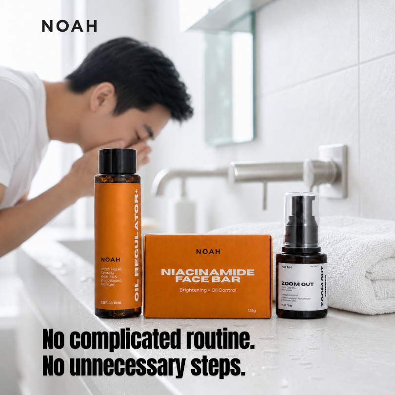 Skin Reset Kit ( Noah Niacinamide Face Bar, Oil Regulator Toner & Zoom Out Serum)