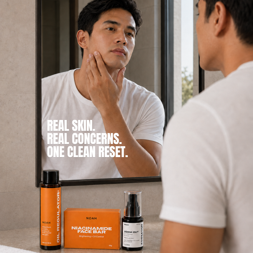 Skin Reset Kit ( Noah Niacinamide Face Bar, Oil Regulator Toner & Zoom Out Serum)