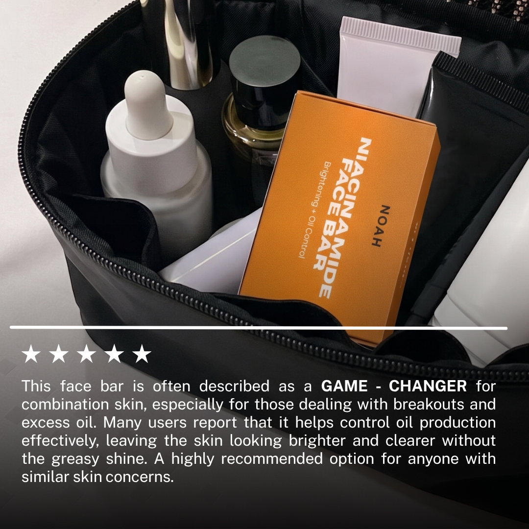 Noah Niacinamide Face Bar 135g (Cleanser For All Skin Types) - Removes Pimple Marks, Glowing Skin