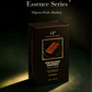 A dark brown rectangular box for GP Pistachio Knafeh Vanilla Flavour Eau de Parfum stands on a black surface with dramatic spotlighting. White text at the top reads 'The First of the Filipino Essence Series' and 'Filipino Pride.